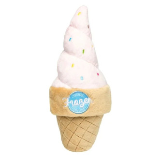 FuzzYard Plush Food Ice Cream Мягкая игрушка для собак Мороженое Рожок с пищалкой 