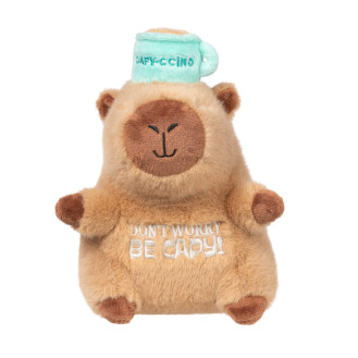 FuzzYard Plush CAPY-CCINO Мягкая игрушка для собак Капибара Капичино с пищалкой