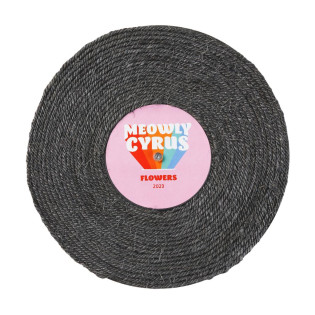FuzzYard Cat Scratcher Record Meowly Cyrus Вращающаяся когтеточка для кота на стену Виниловая Пластинка Flowers