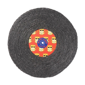 FuzzYard Cat Scratcher Record Kitty Cent Вращающаяся когтеточка для кота на стену Виниловая Пластинка In Da Clawb