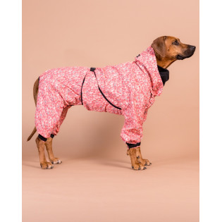 PAIKKA Rain Suit Red Водонепроникний комбінезон для собак зі світловідбиваючим візерунком